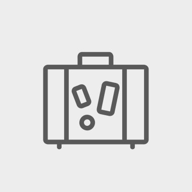 Seyahat Bagaj ince çizgi simgesi