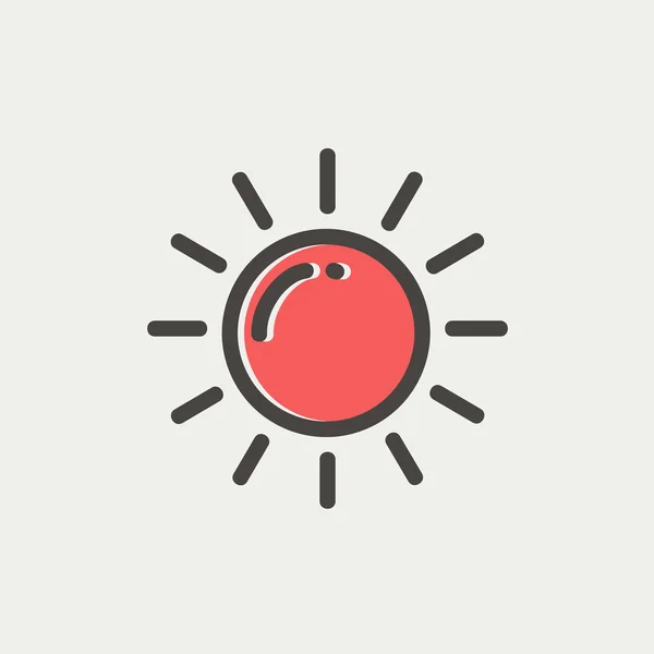 Sol icono de línea delgada — Archivo Imágenes Vectoriales