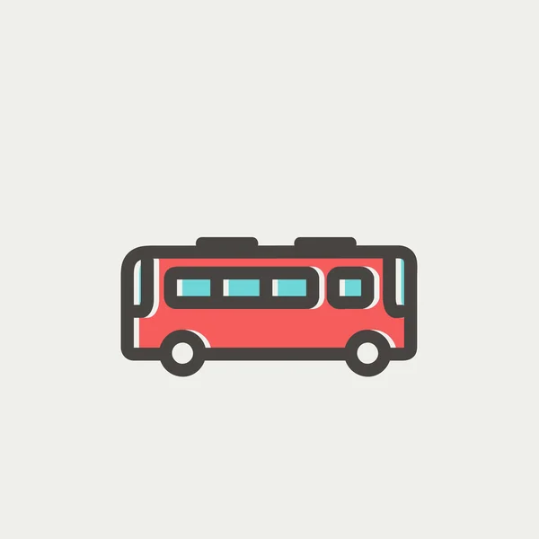 Bus thin line icon — Stock Vector