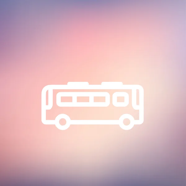 Buss tunn linje-ikonen — Stock vektor