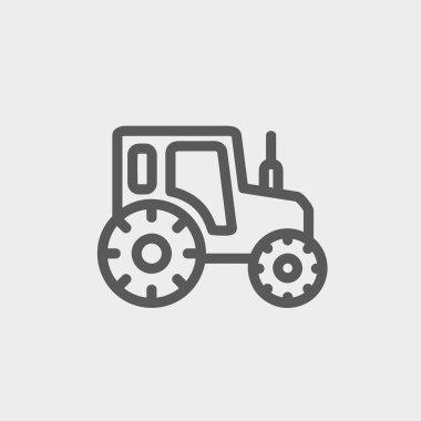 Offroad araba ince çizgi simgesi