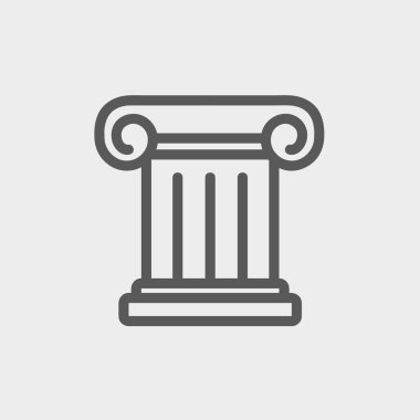 Antik duvar ince çizgi simgesi