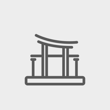 Ünlü kapısı ince çizgi simgesi