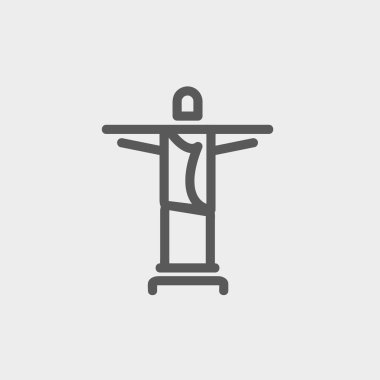 İsa'nın kurtarıcı ince çizgi simgesi