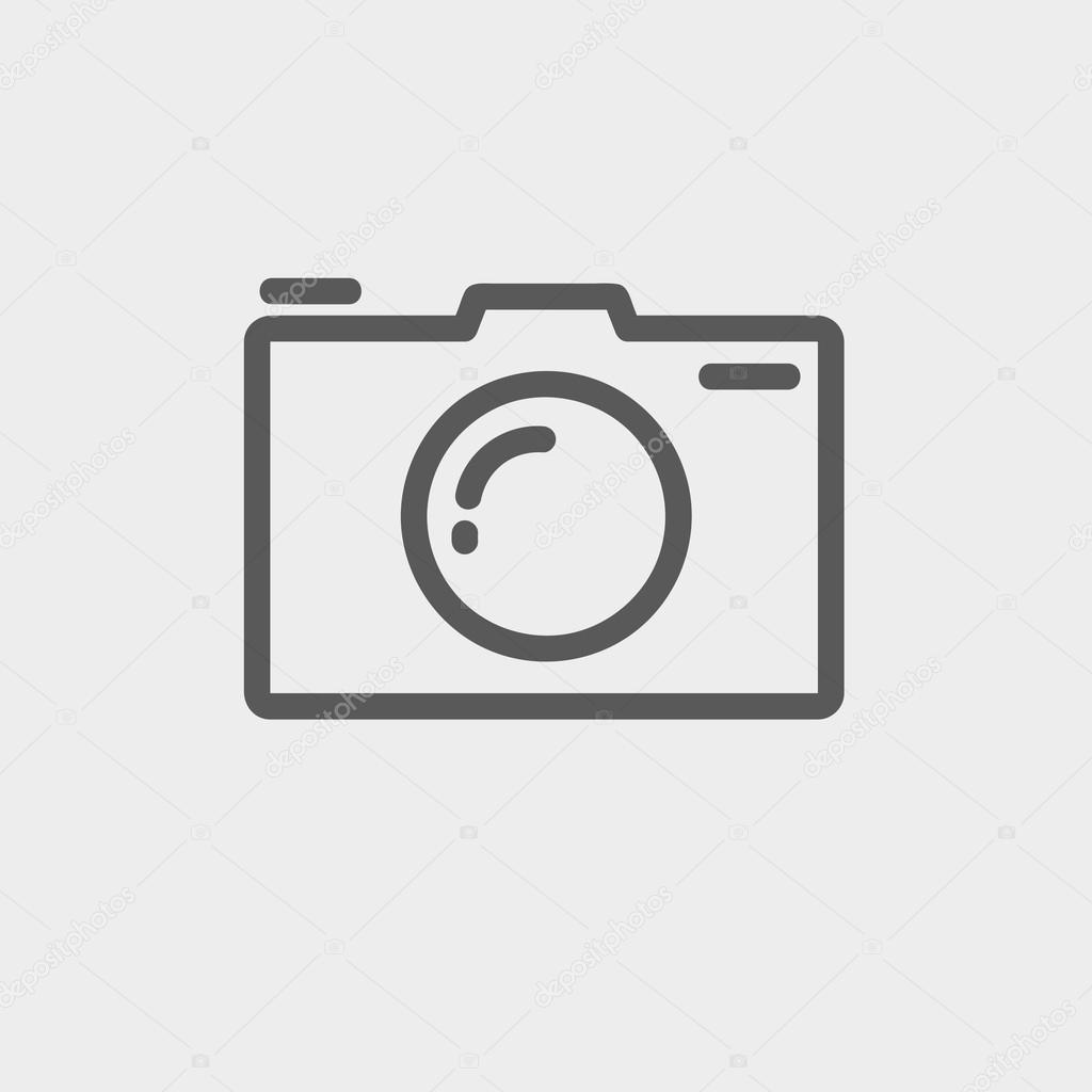 Camera thin line icon