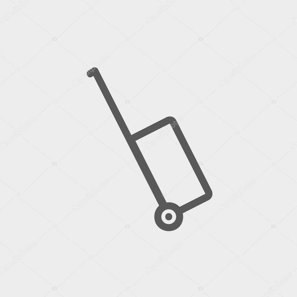 Luggage carrier thin line icon