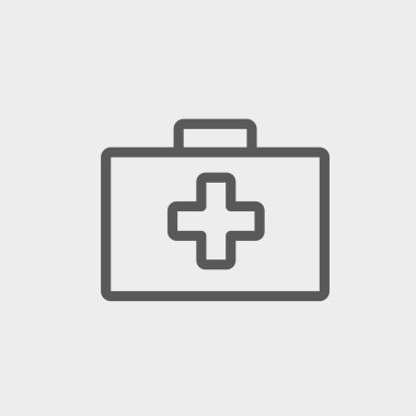 İlk yardım kiti ince çizgi simgesi