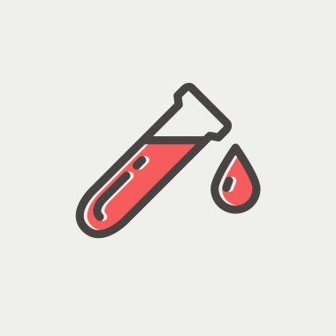 Tüp su damla ince çizgi simgesiyle