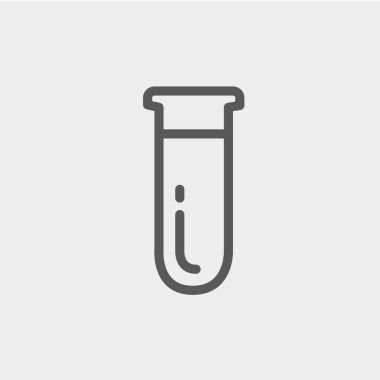 Tüp ince çizgi simgesi