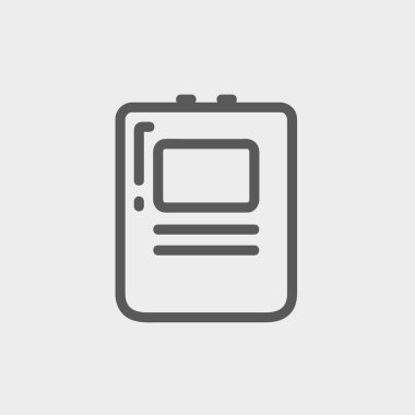 Kalp Şok cihazı ince çizgi simgesi