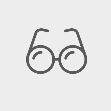 Gözlük ince çizgi simgesi