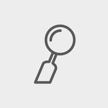 Diş ayna ince çizgi simgesi