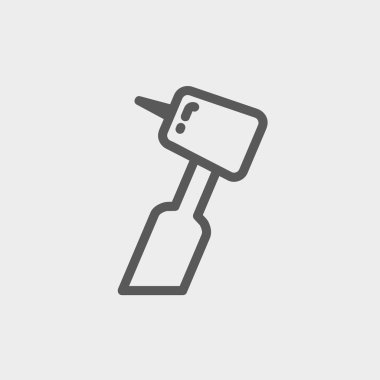 Diş matkap ince çizgi simgesi