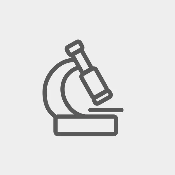 Icono de línea delgada microscopio — Vector de stock