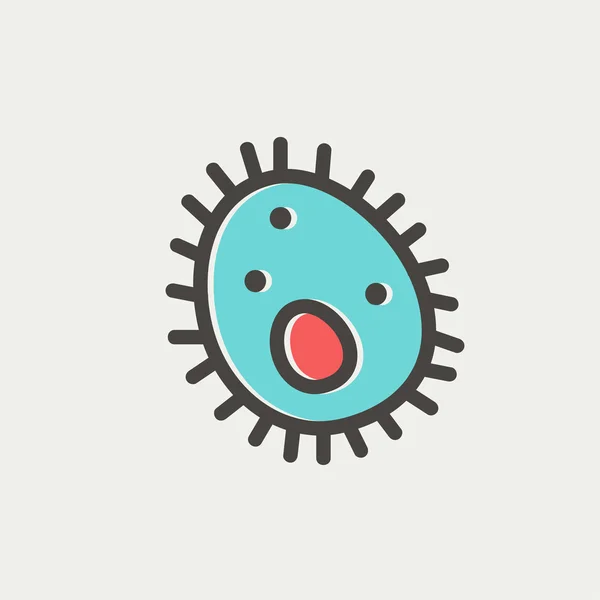 Bacteria thin line icon — Stock Vector