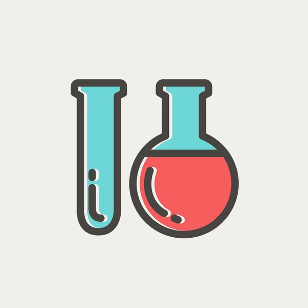 Test tube thin line icon — Stock Vector
