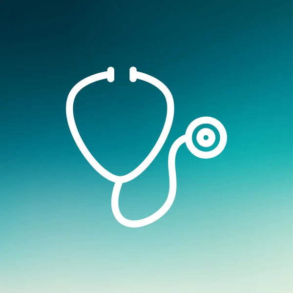 Stethoscope thin line icon — Stock Vector