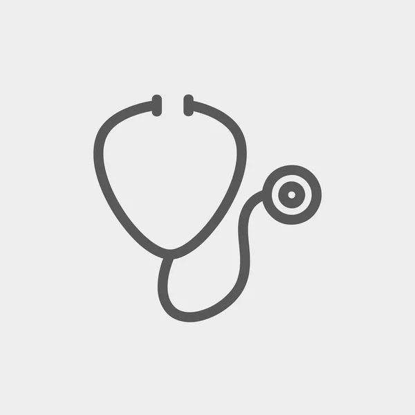 Stetoscopio icona linea sottile — Vettoriale Stock