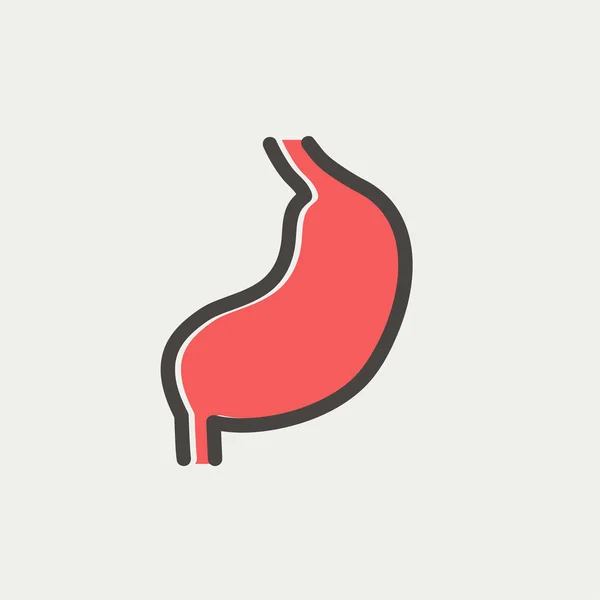 Gyomor vékony vonal ikon — Stock Vector