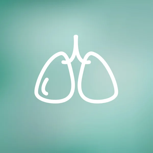 Akciğerler ince çizgi simgesi — Stok Vektör