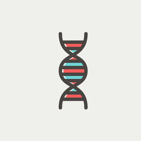 DNA dunne lijn pictogram — Stockvector