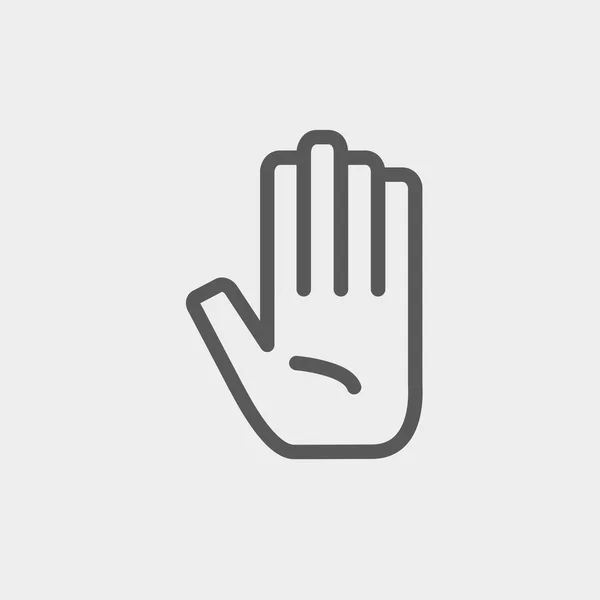 Kéz vékony vonal ikon — Stock Vector