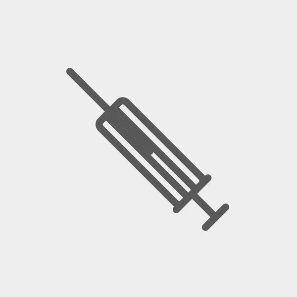 Jeringa delgada línea icono — Archivo Imágenes Vectoriales