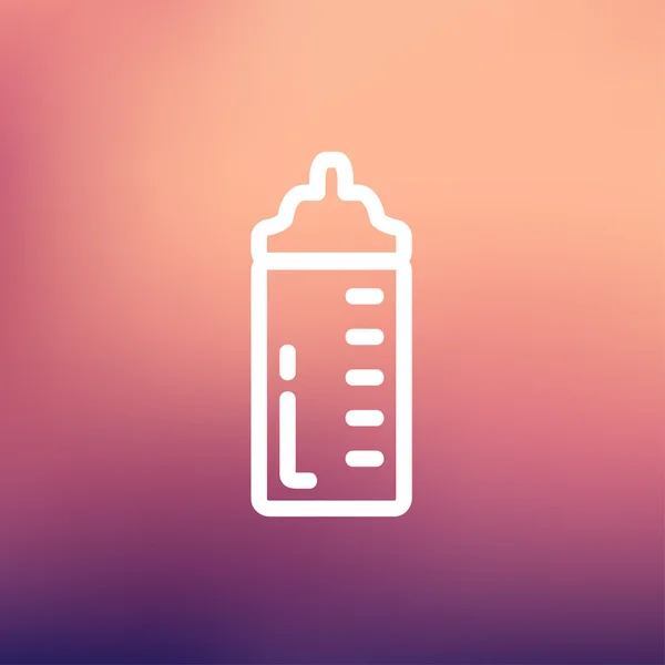 Feeding bottle thin, line icon — Stock Vector