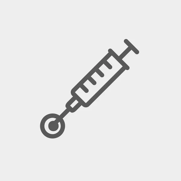 Enjeksiyon ince çizgi simgesi — Stok Vektör