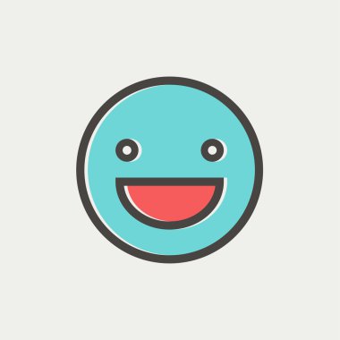 Bunalmış ince satırı simgesi