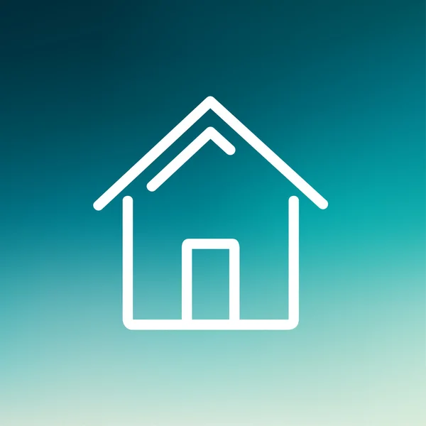 Real estate house thin line icon — Stock Vector