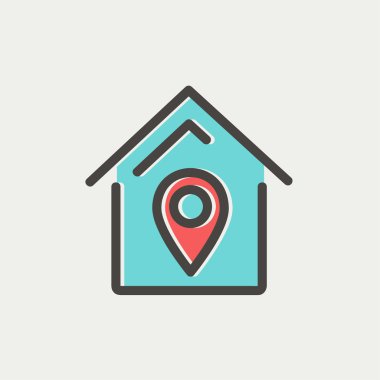 Ev ince çizgi simgesini otelinin konumu