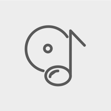 Fonograf kayıt ince çizgi simgesiyle Not