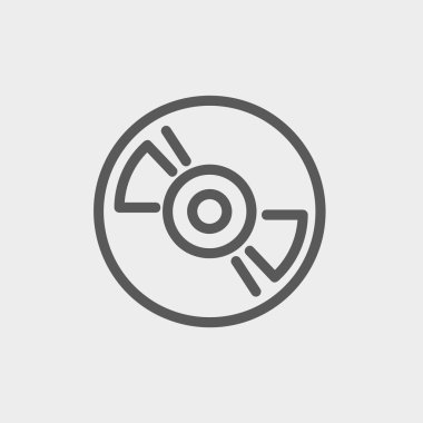 Reel kaset deck player kaydedici ince çizgi simgesini