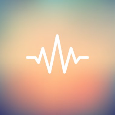 Ses dalgası beats ince çizgi simgesi