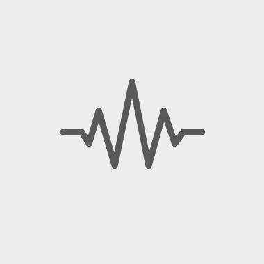 Ses dalgası beats ince çizgi simgesi