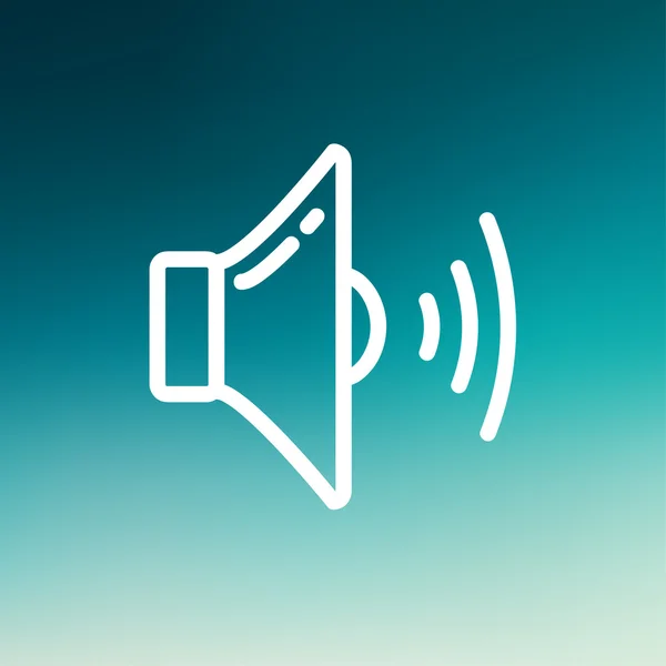 Haut-parleur ligne mince icône — Image vectorielle