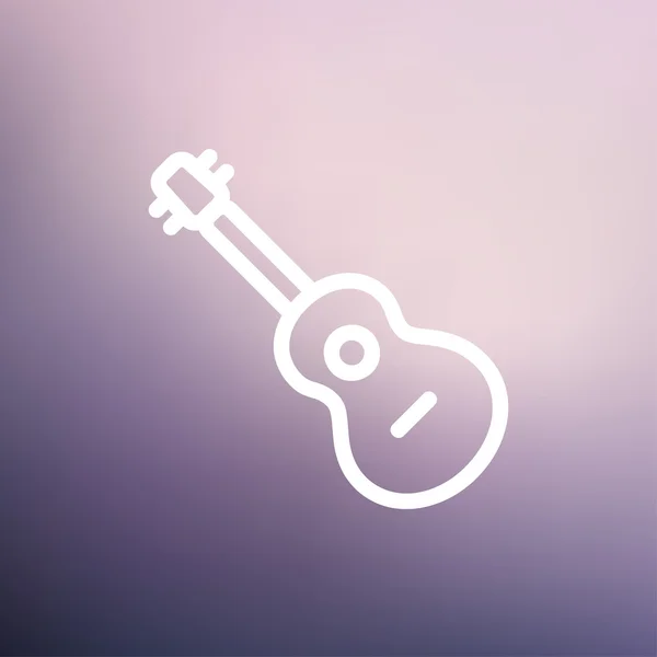 Guitarra acústica icono de línea delgada — Vector de stock
