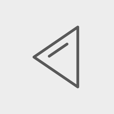 Oynatma düğmesini ince çizgi simgesi