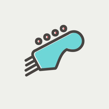 Gitar tuner ince çizgi simgesi