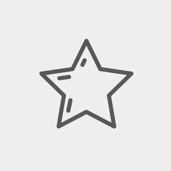 Csillag vagy a legjobb választás vékony vonal ikon — Stock Vector