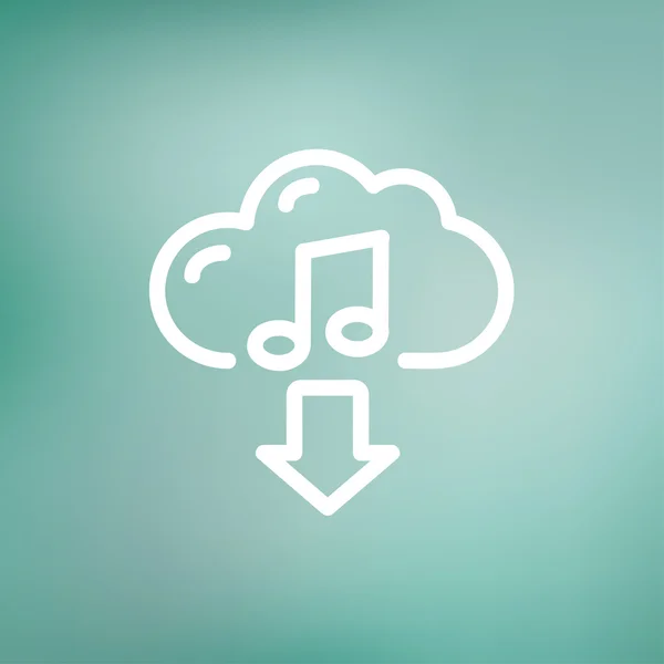 Téléchargement de musique thin line icon — Image vectorielle