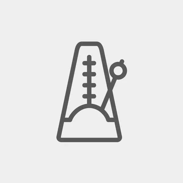 Metronome thin line icon — Stock Vector