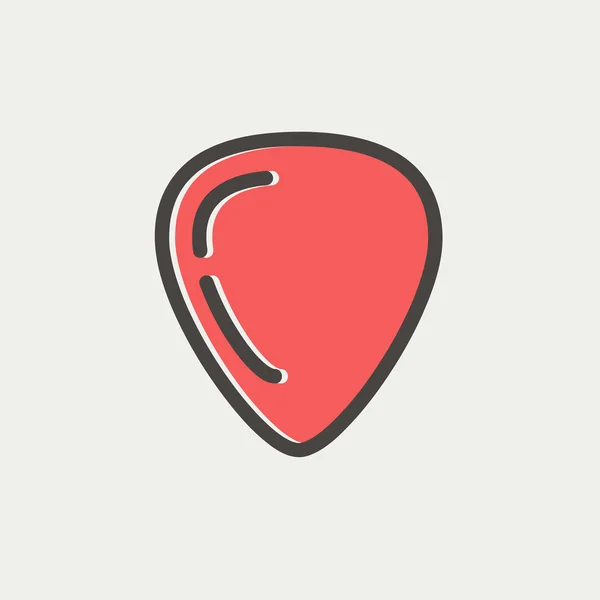 Guitar Pick thin line icon — Stock Vector