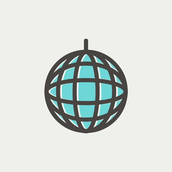 Icône de ligne mince boule disco — Image vectorielle