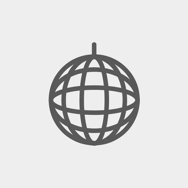Disco ball thin line icon — Stock Vector