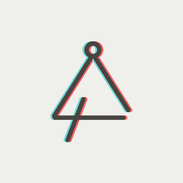 Dreieck dünne Linie Symbol — Stockvektor