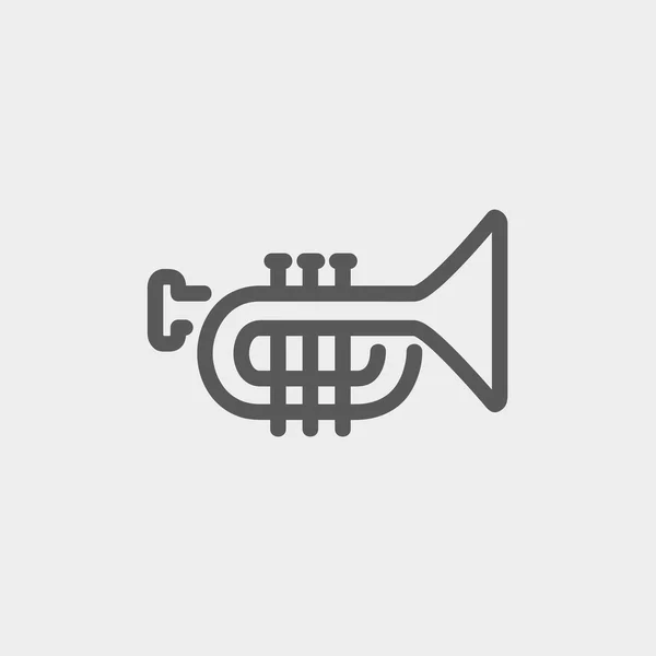 Trumpet thin line icon — Stock Vector