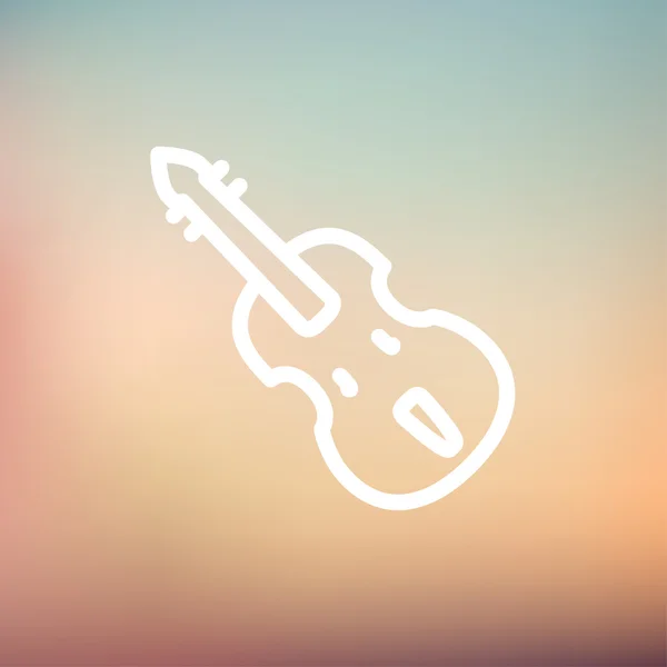 Icono de línea fina de violonchelo — Vector de stock