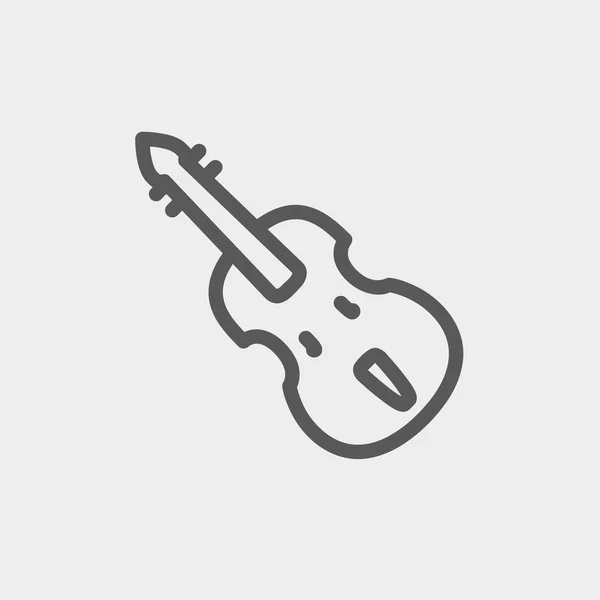 Icono de línea fina de violonchelo — Vector de stock